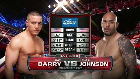 UFC on FOX 3 - Pat Barry vs Lavar Johnson - May 5, 2012