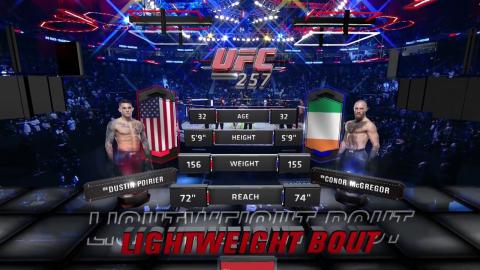 UFC 257: Dustin Poirier vs Conor McGregor 2 - Jan 24, 2021