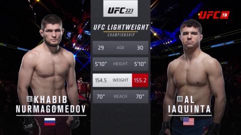 UFC 223: Khabib Nurmagomedov vs Al Iaquinta - Apr 07, 2018