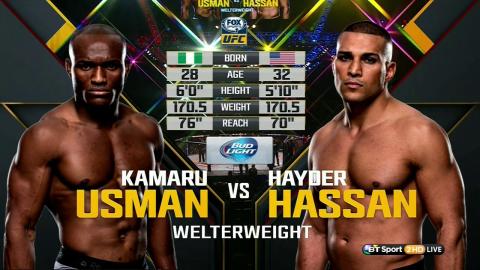 Kamaru Usman vs Hayder Hassan - Jul 13, 2015